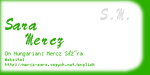sara mercz business card